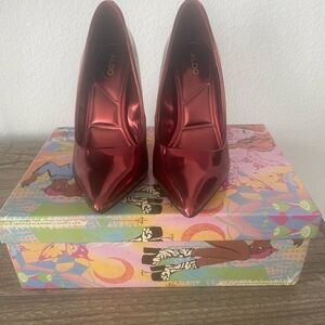 Aldo Shiny Red Heels